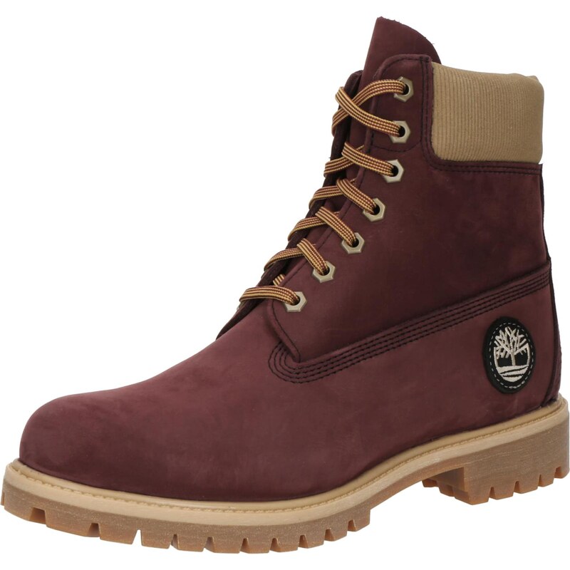 TIMBERLAND Šnurovacie čižmy burgundská 65190211