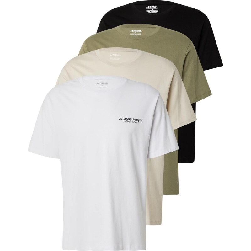 JJ Rebel Tričko JREBZACK krémová / olivová / čierna / biela 65190226