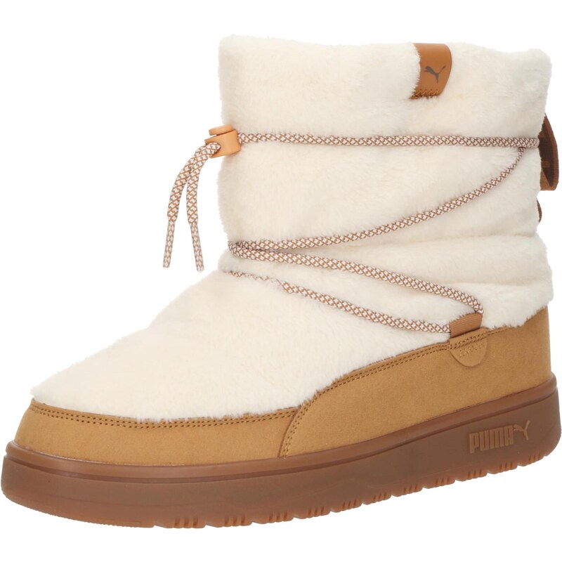 PUMA Snehule Snowbae Suede hnedá / biela 65658057