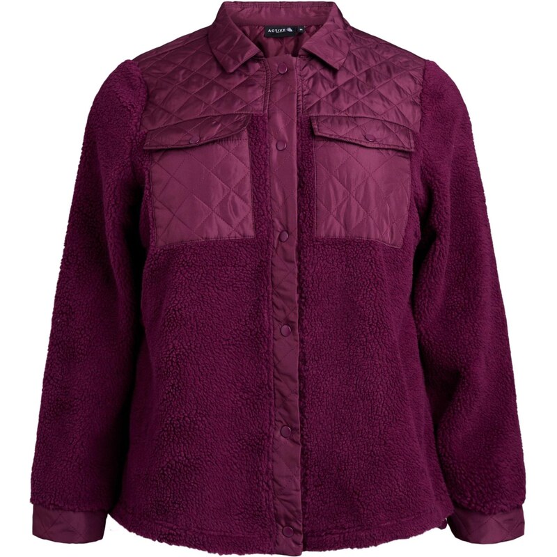 Active by Zizzi Funkčná flisová bunda AOPHELIA vínovo červená 65707471