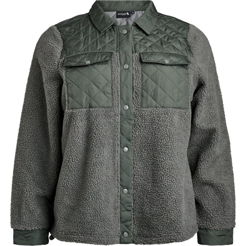 Active by Zizzi Funkčná flisová bunda AOPHELIA olivová / nefritová 65707469