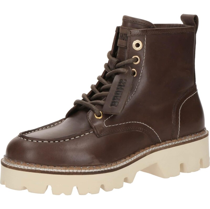 BRONX Šnurovacie členkové čižmy Reav-y tmavohnedá 65966972