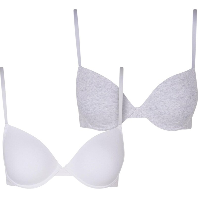 Urban Classics Podprsenka sivá melírovaná / biela 65979675