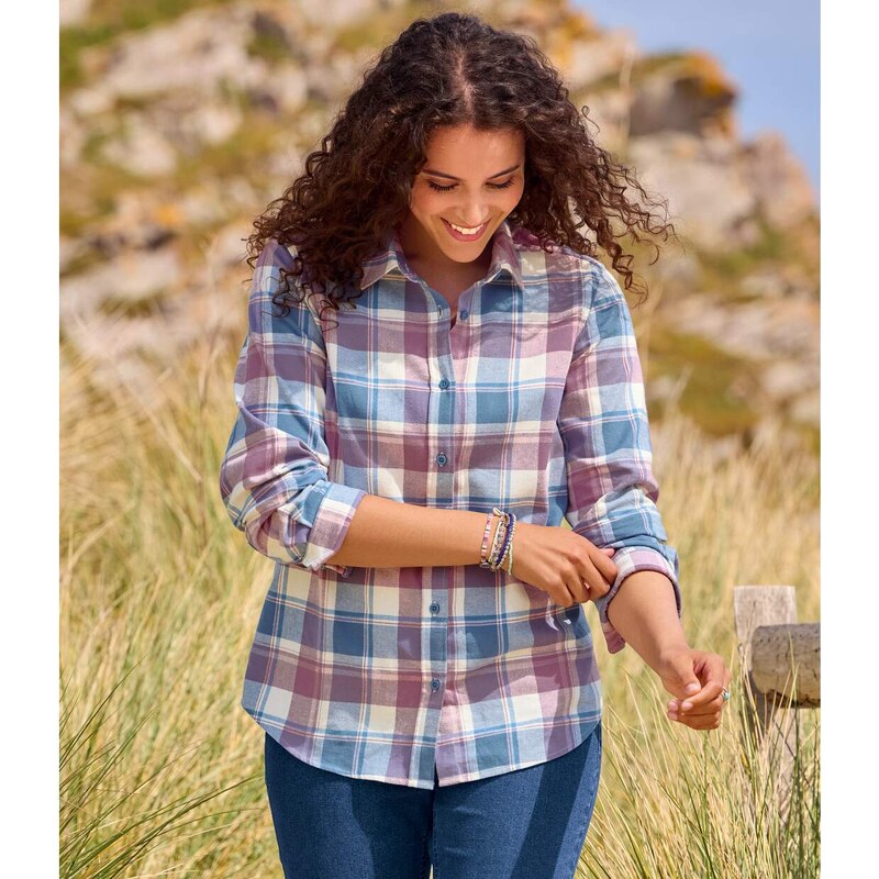 Kockovaná flanelová košeľa Atlas For Men Kostkovaná 65190677