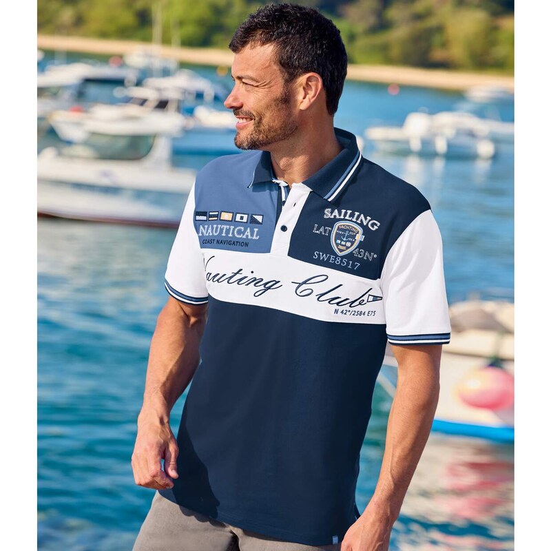 Polokošeľa Winch & Wheel Nauting Club Atlas For Men Modrá 65190671