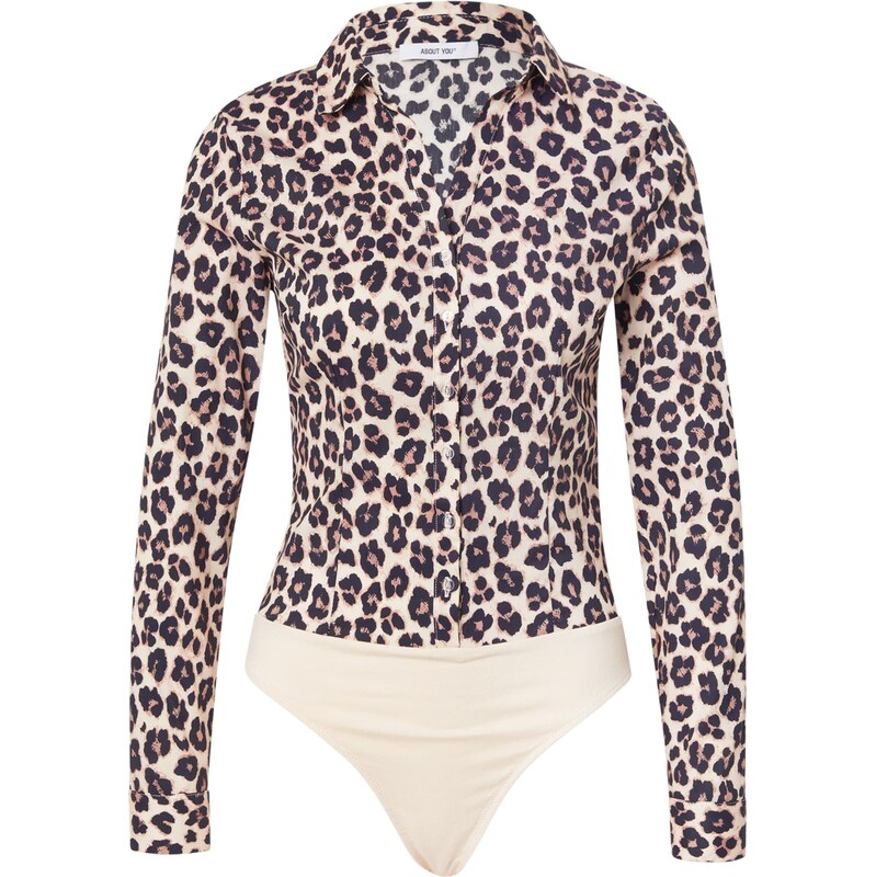 ABOUT YOU Blúzkové body Linda béžová / mokka / čierna 65206691