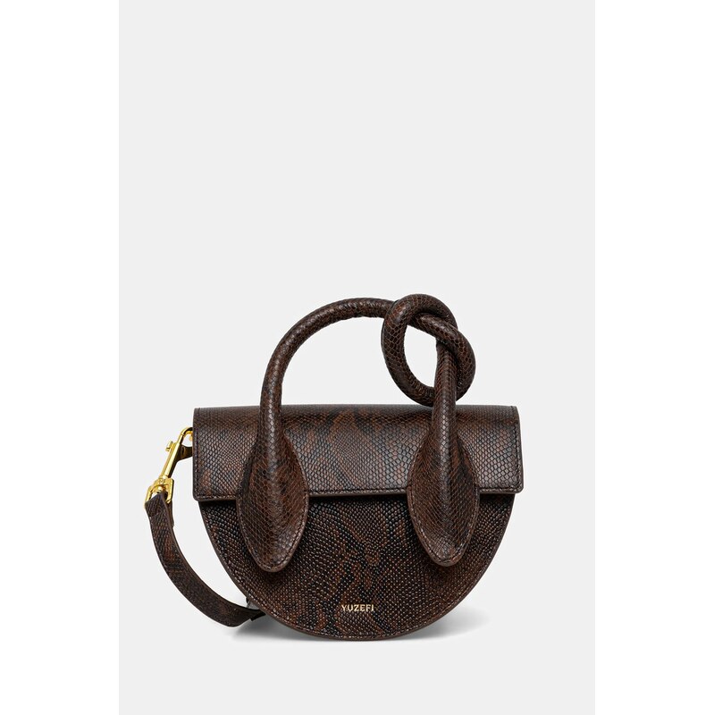 Kožená kabelka Yuzefi PRETZEL 65193400