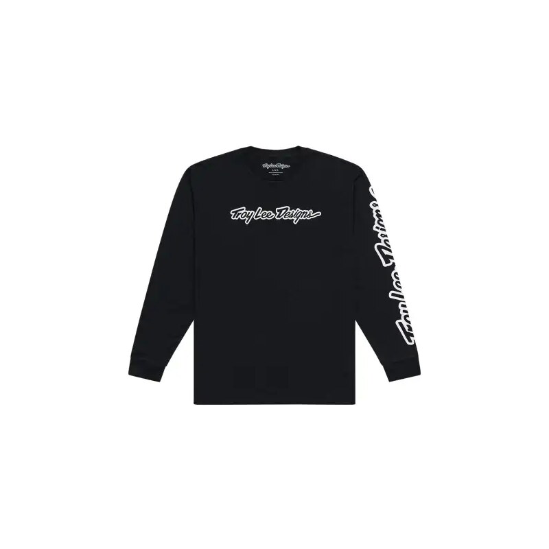 E-shop Troy Lee Designs Signature tričko s dlhým rukávom Black vel. M