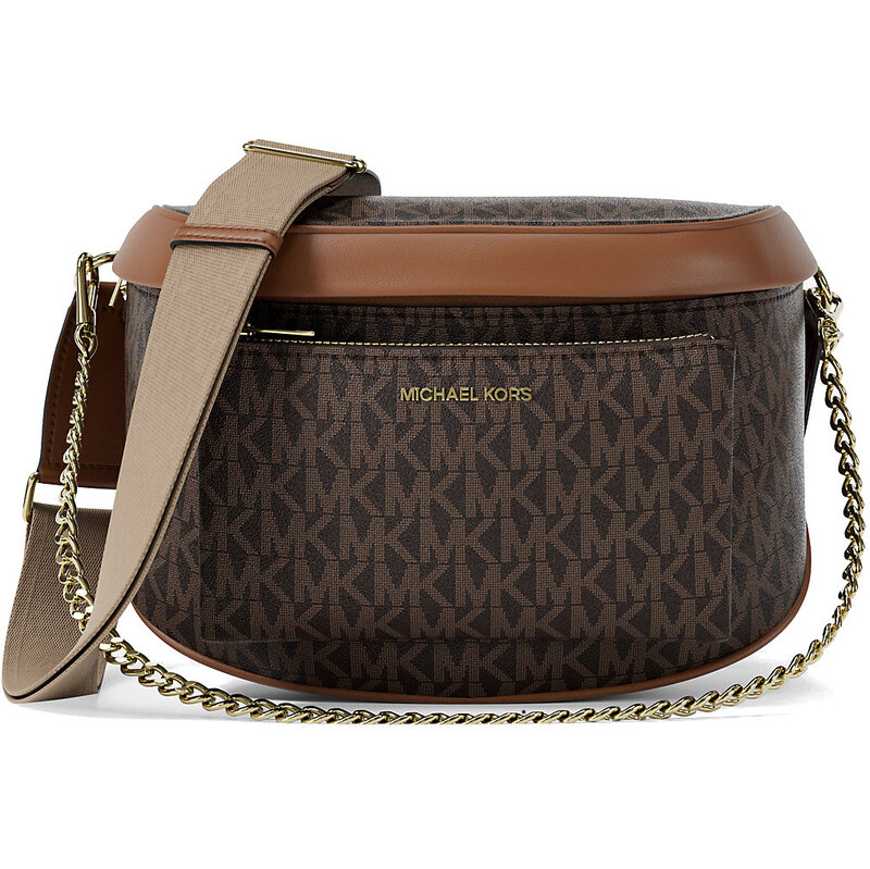 Michael Kors Kabelka Slater Medium Signature Logo Sling Pack Brown 65201143