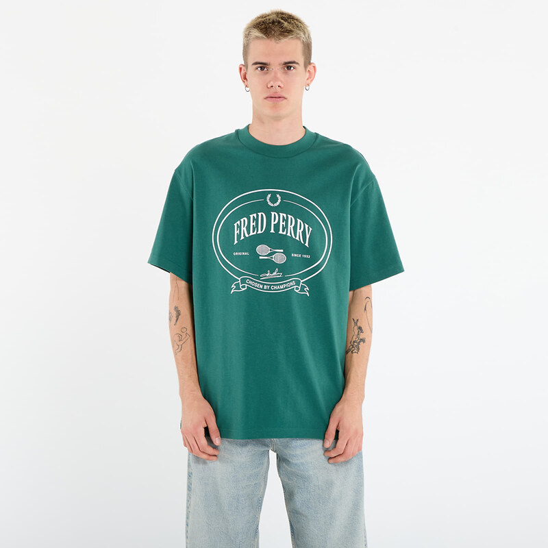 Tričko FRED PERRY Chosen By Champions T-Shirt Sport Green M 65198529
