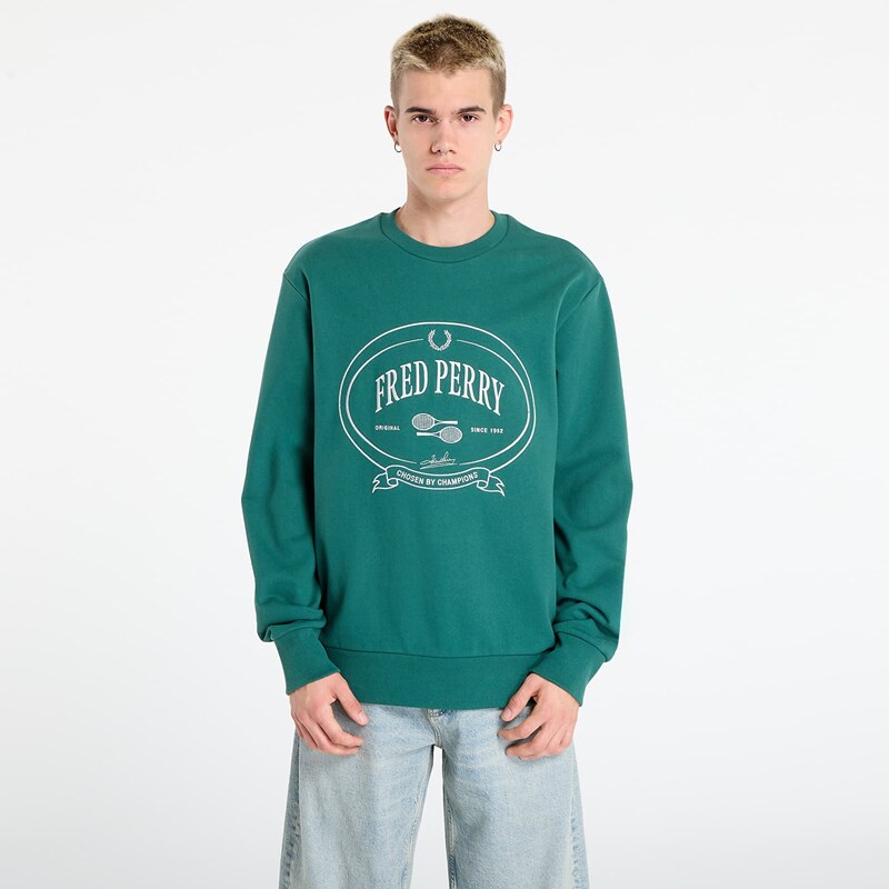 Mikina FRED PERRY Chosen By Champions Sweatshirt Sport Green XL 65198532