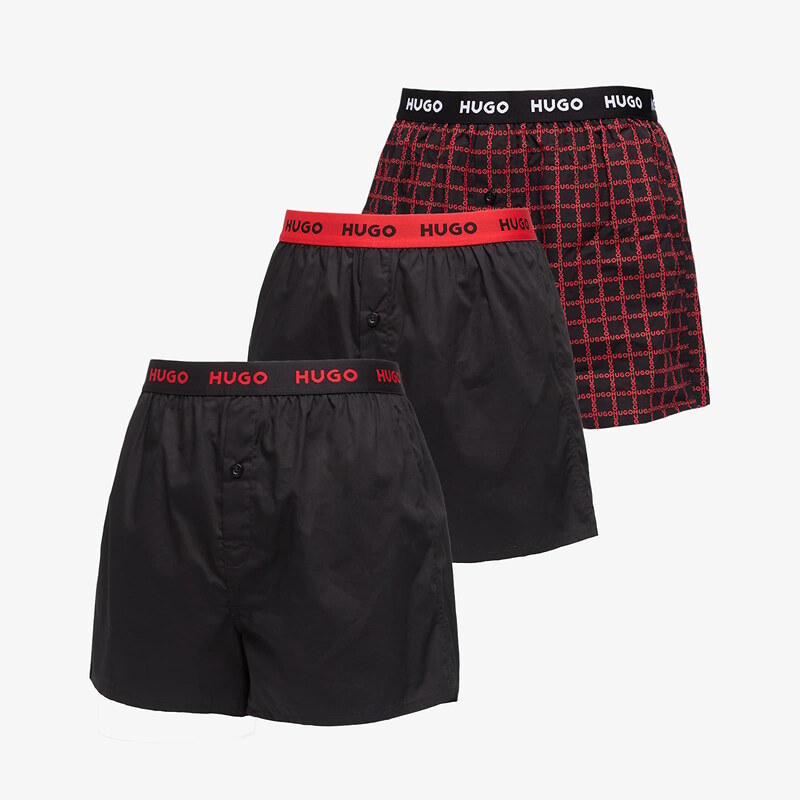 Trenírky Hugo Boss Woven Boxer 3-Pack Multicolor M 65198519