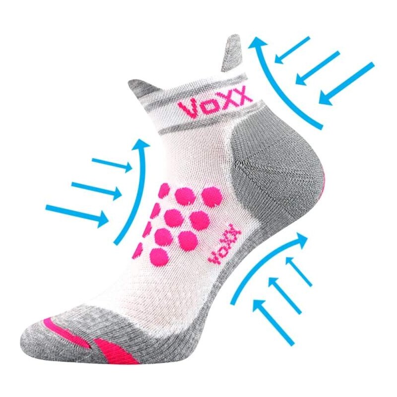 SPRINTER kompresné ponožky so striebrom VoXX Biela / Ružová 35-38 1 26252267