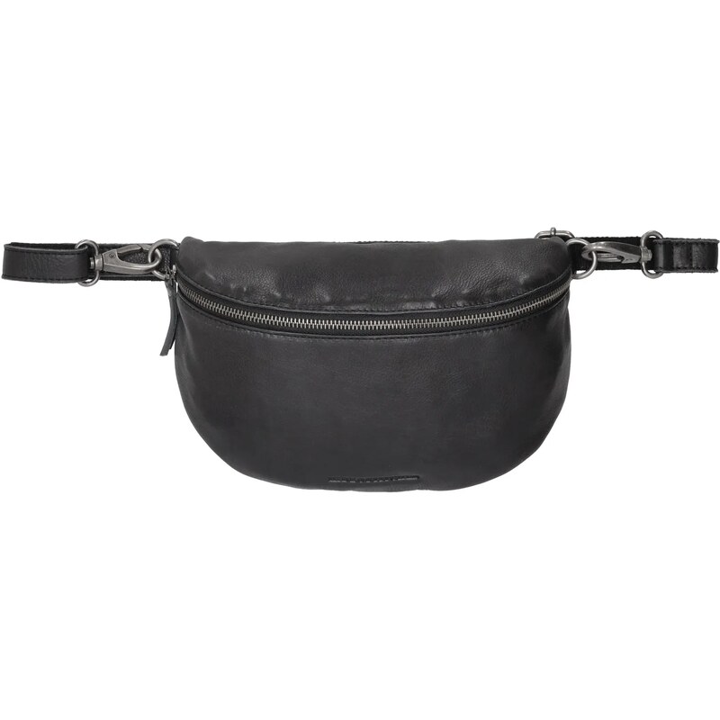 Hide & Stitches Čierna kožená ľadvinka „Venitta“ 65197002