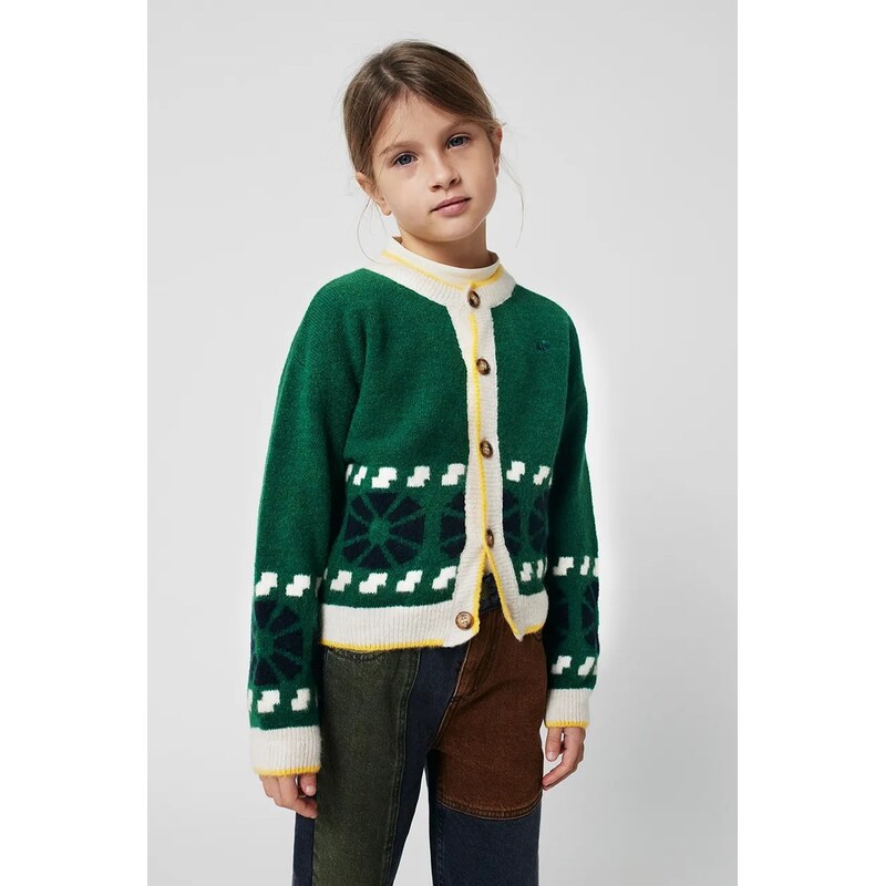 Detský kardigan s prímesou vlny Bobo Choses Kaleidoscope 65198381
