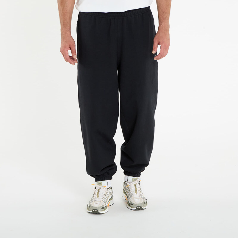 Tepláky Nike Solo Swoosh Mens Cuffed Fleece Pants Black/ Black/ White 65198629