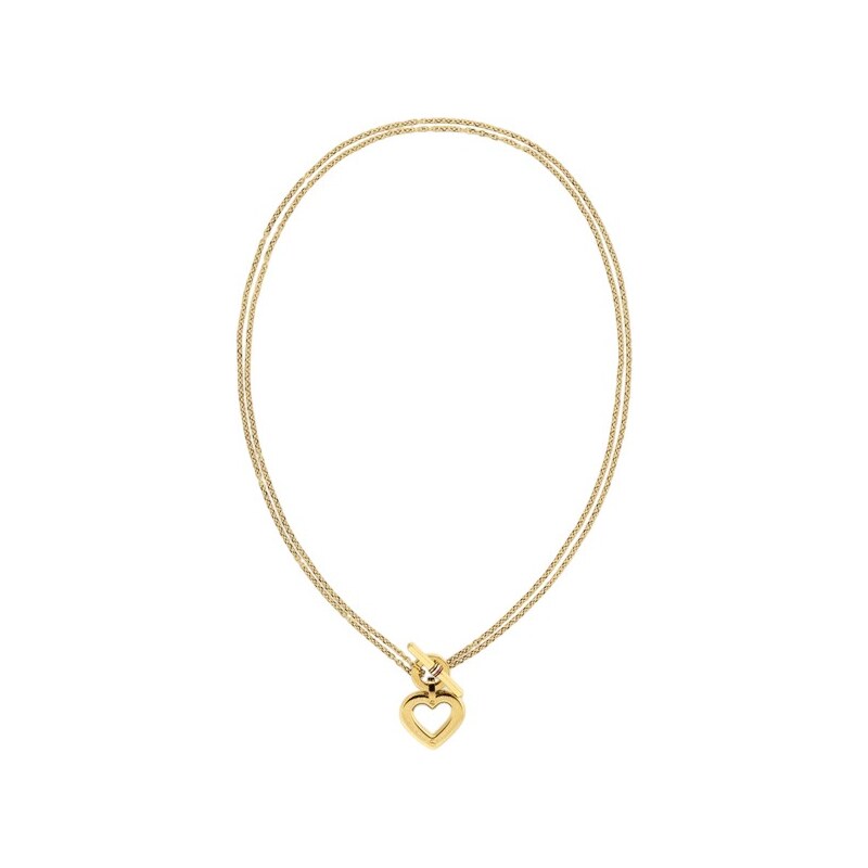 Tommy Hilfiger Pôvabný dvojitý náhrdelník so srdcovým príveskom Toggle 66588400