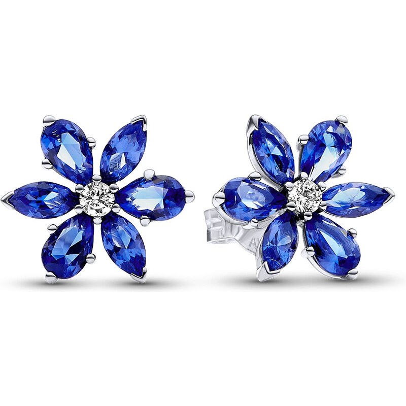 Pandora Očarujúce strieborné náušnice Modrý kvet Timeless 292407C01 66580125