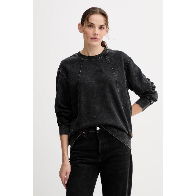 Bavlnená mikina G-Star Washed a line script 65201003