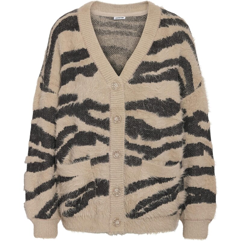 Noisy may Kardigán tmavohnedá / tmavošedá 65310939