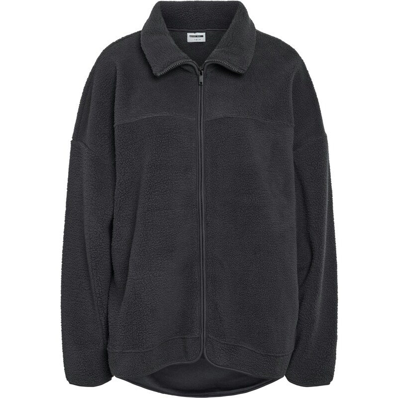 Noisy may Flisová bunda NMCozy tmavosivá 65890446