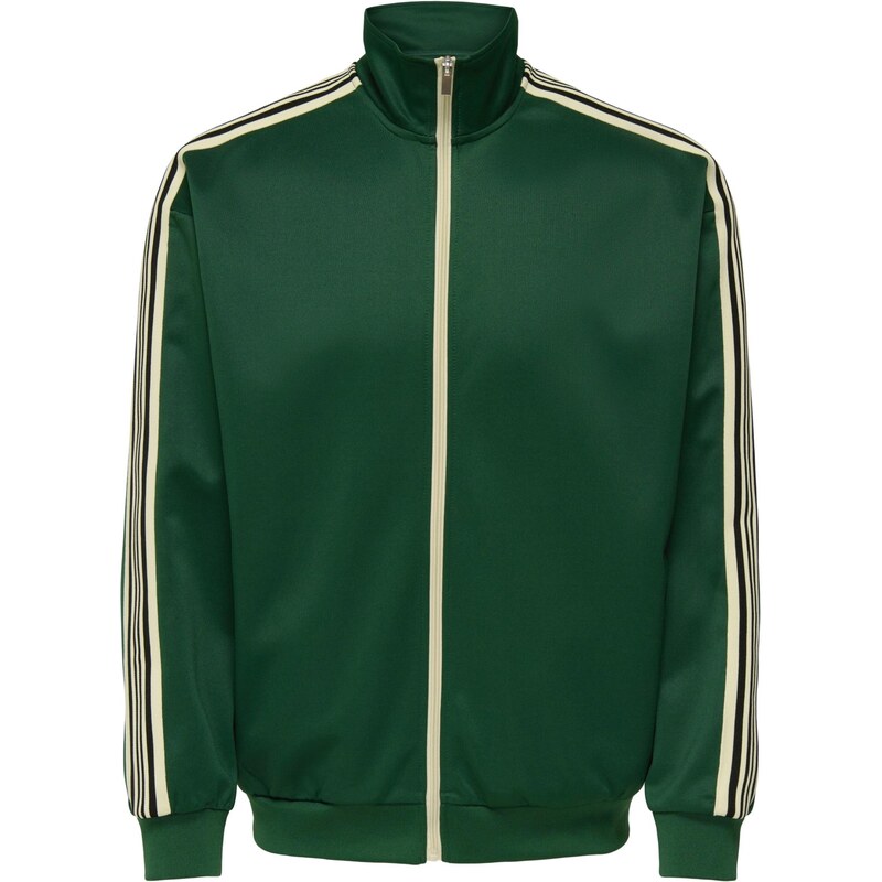 Only & Sons Tepláková bunda ONSRIBER pastelovo žltá / tmavozelená / 65201578