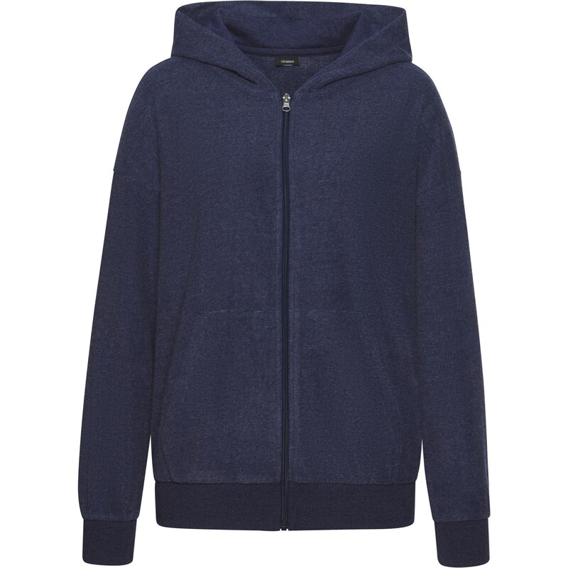 VIVANCE Tepláková bunda námornícka modrá 65874797