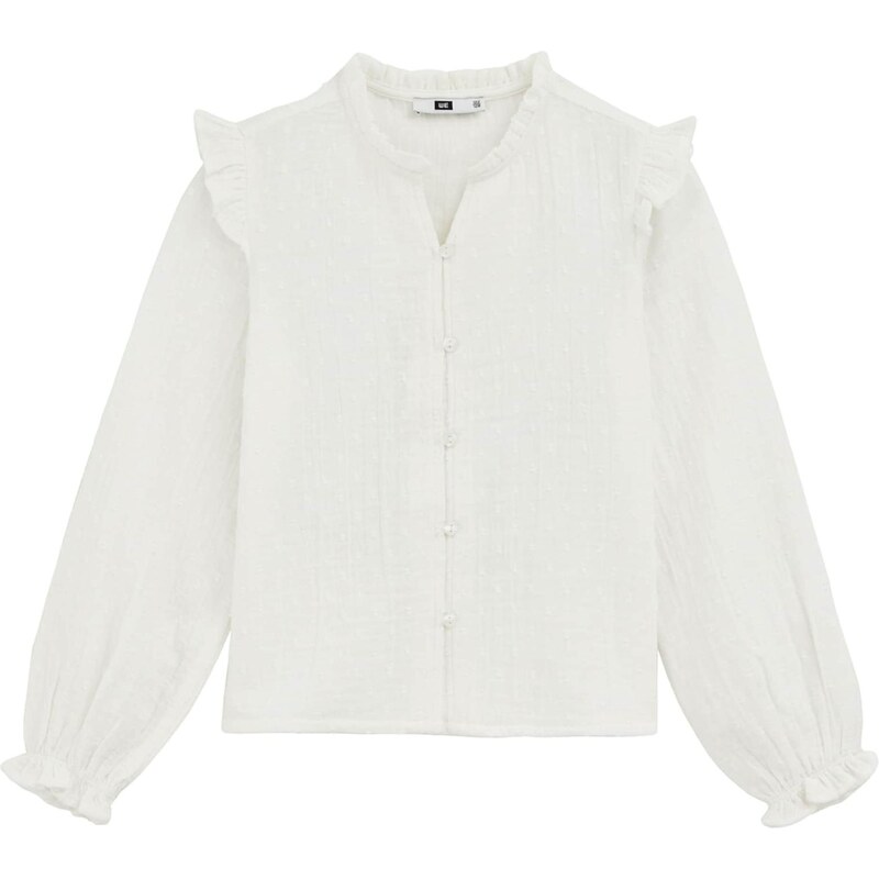 WE Fashion Blúzka slonová kosť / šedobiela 65882885