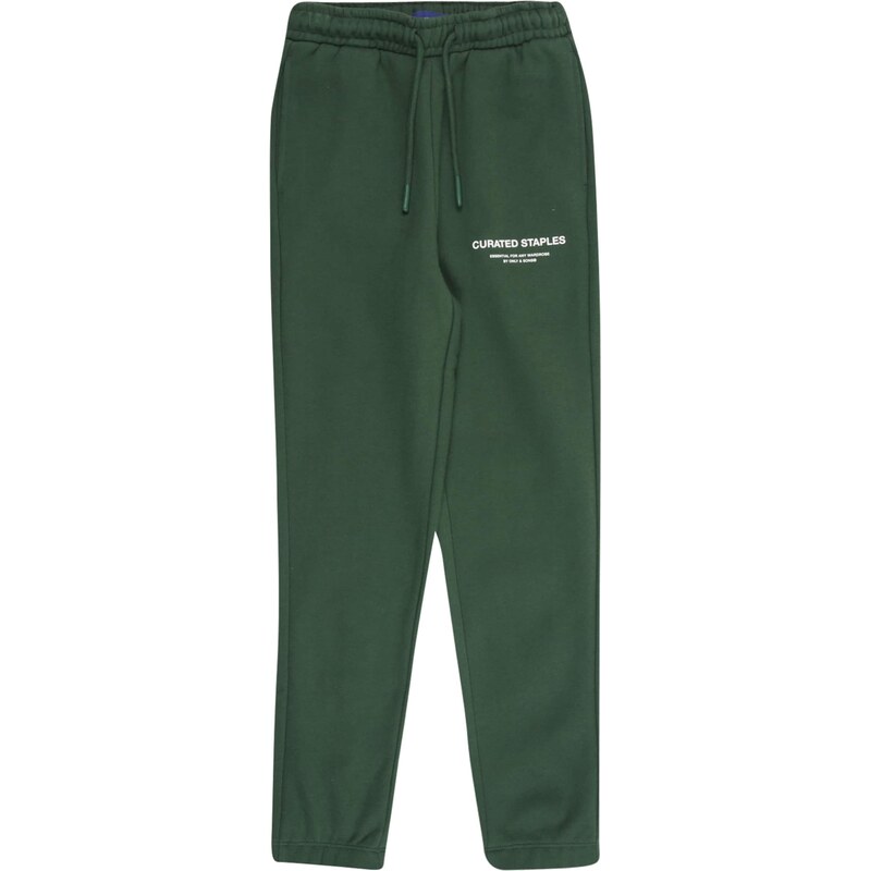 Only & Sons Junior Nohavice OSJCURATED tmavozelená / biela 65662547