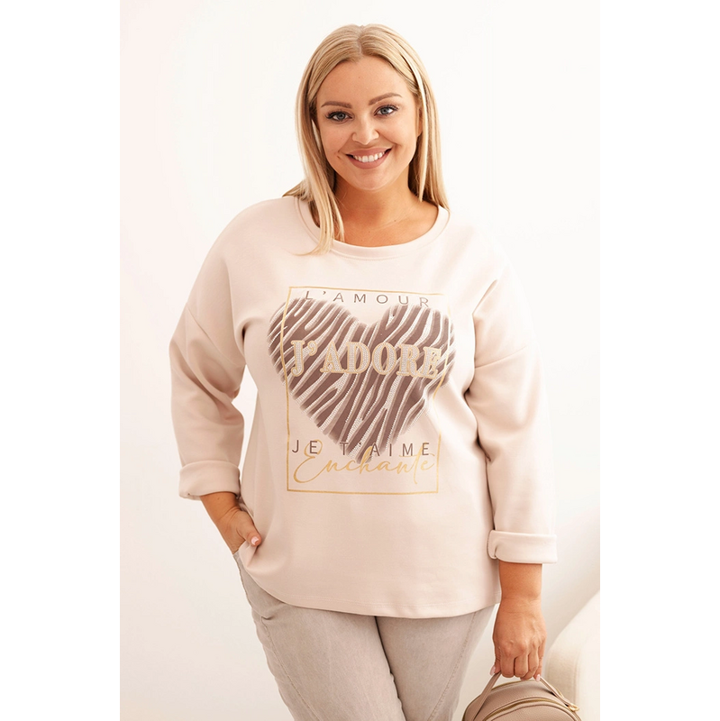 Kesi Dámska mikina Plus Size 21771 s potlačou 65203199