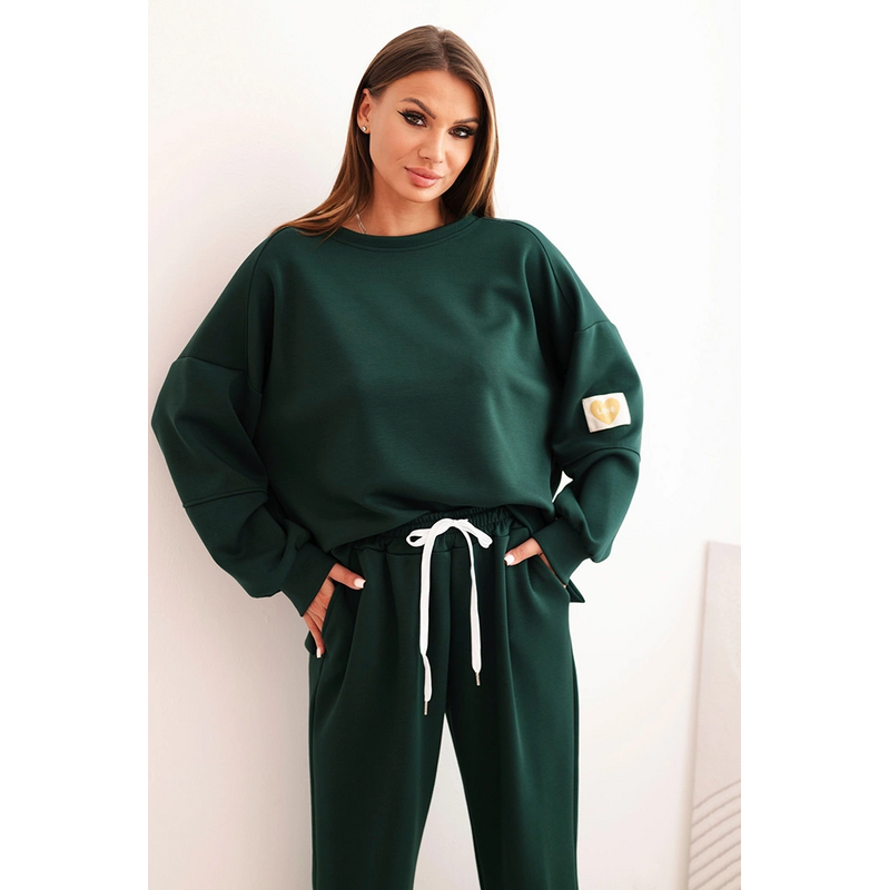 Kesi Dámsky maslový set s voľnou mikinou a nohavicami s nápisom LOVE 65376034