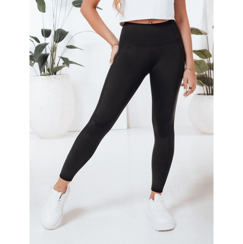BASIC Čierne dámske športové legíny LEGGIVIBE s vysokým pásom UY2723 65204123