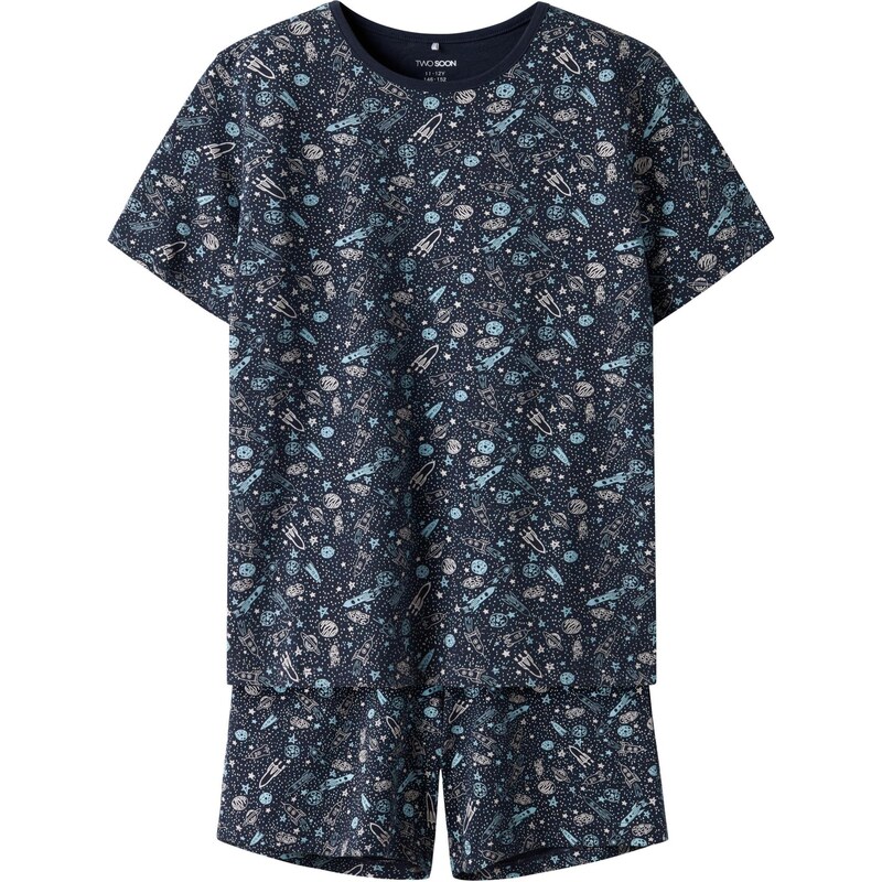 TWO SOON Pyžamo tmavomodrá / svetlomodrá / biela 65651431