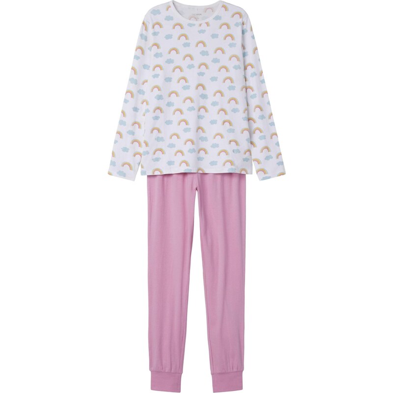 TWO SOON Pyžamo dymovo modrá / horčicová / ružová / biela 65644907