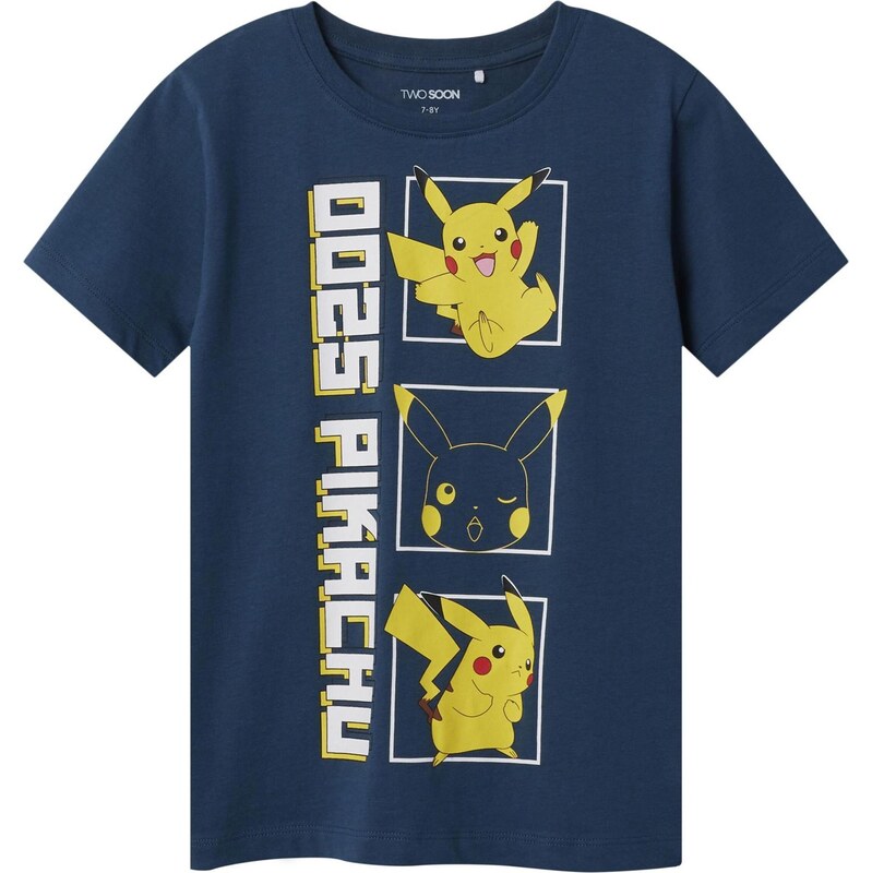 TWO SOON Tričko Pokémon modrá / žltá / červená / biela 65646052