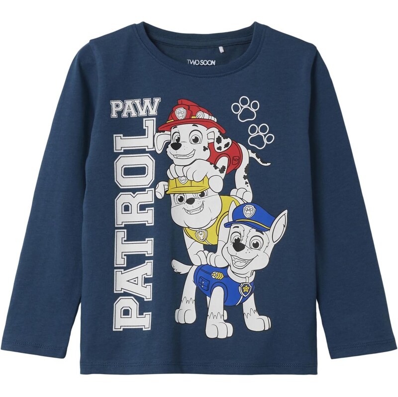 TWO SOON Tričko Paw Patrol námornícka modrá / žltá / rubínová / biela 65646068