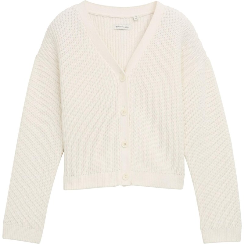 TOM TAILOR Kardigán biela ako vlna 65204589