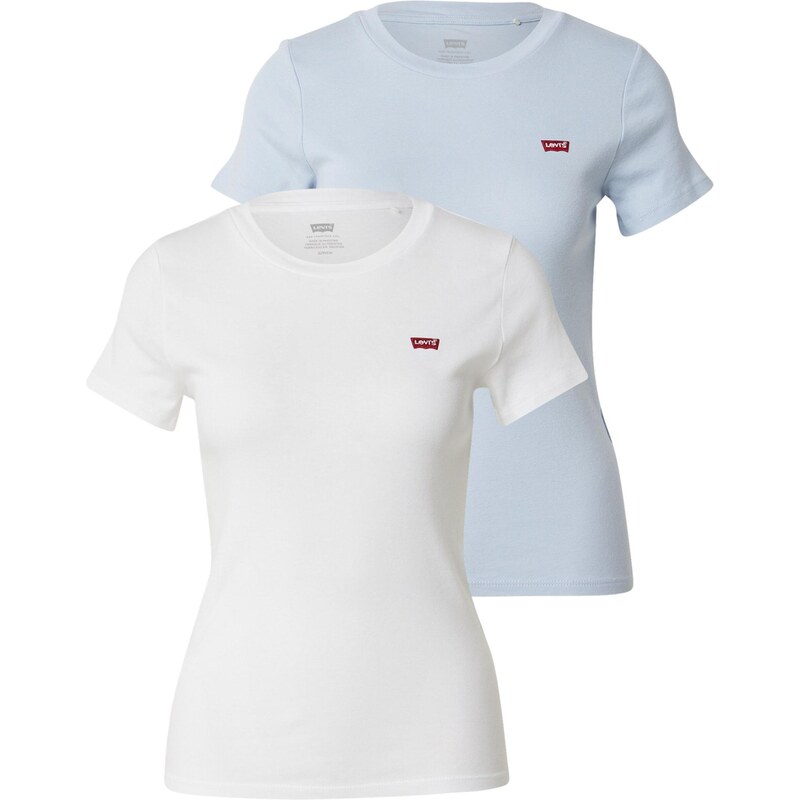 LEVIS Tričko Essential Tee (2-Pack) pastelovo modrá / biela 65204770