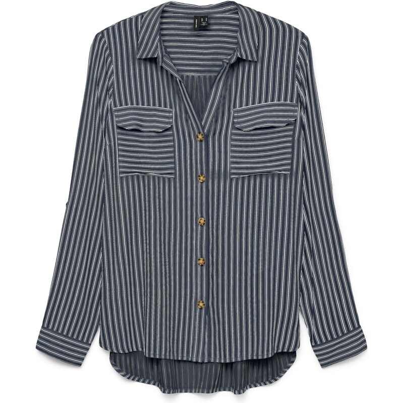 VERO MODA Blúzka VMBumpy tmavomodrá / biela 65662667