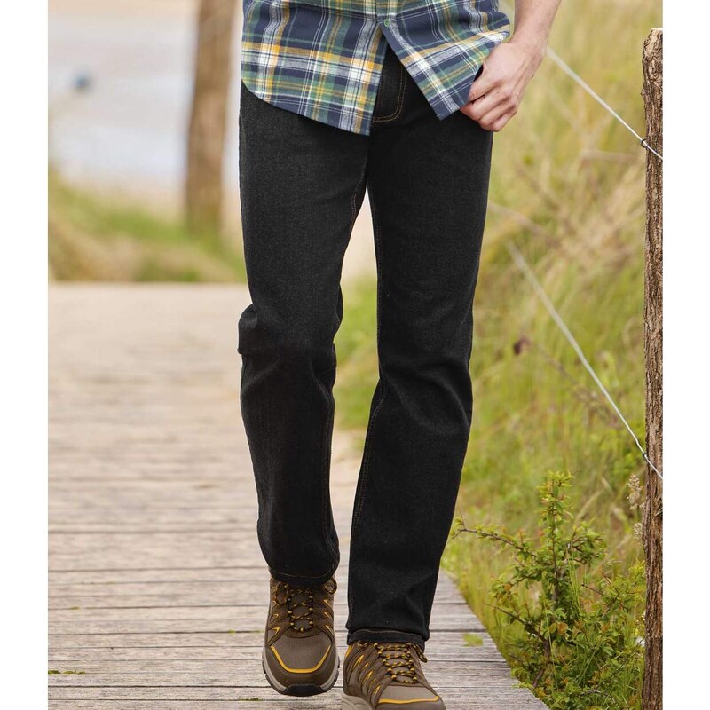 Čierne strečové rifle Regular Atlas For Men Čierna 49340411