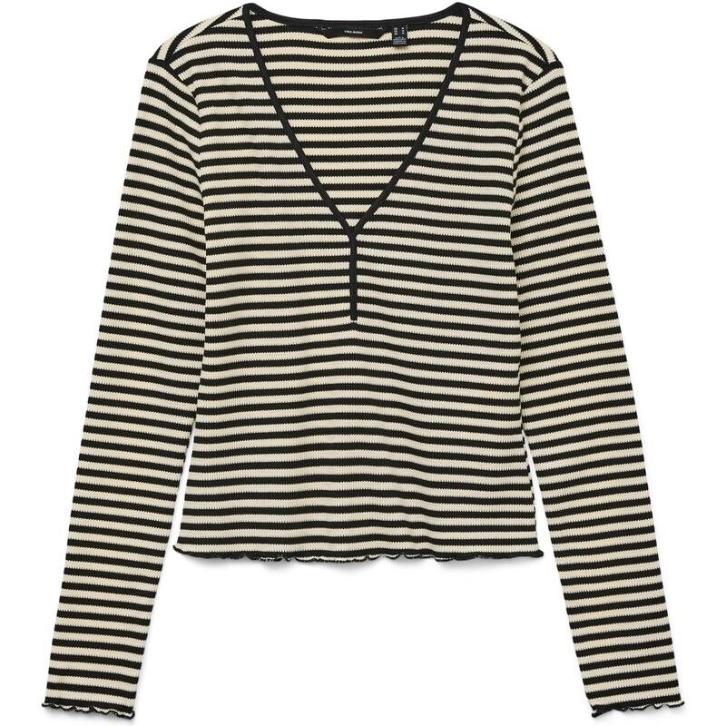 VERO MODA Tričko VMISABELLA nebielená / čierna 65883175