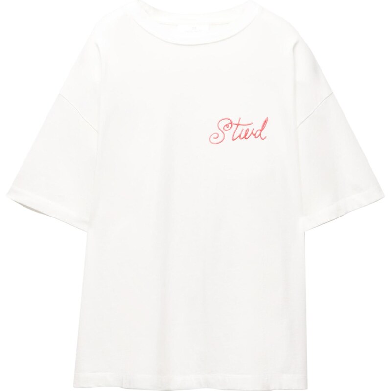 Pull&Bear Tričko TARTA svetlosivá / čerešňová / biela 65886505