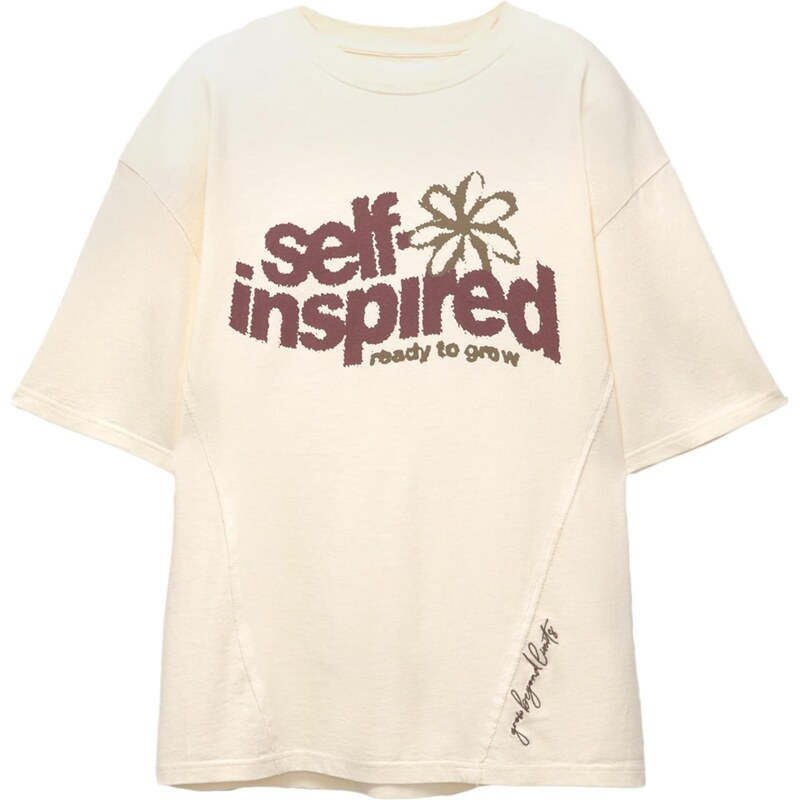 Pull&Bear Tričko nebielená / hnedá / bordová 65888170