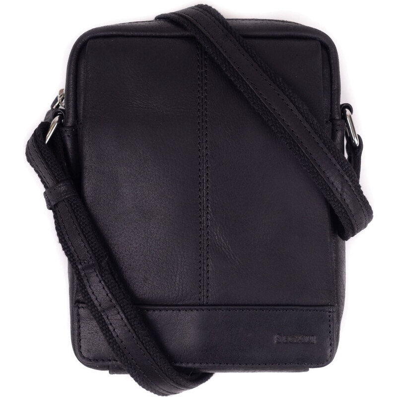 SEGALI Pánska kožená crossbody taška 171 black 66986222