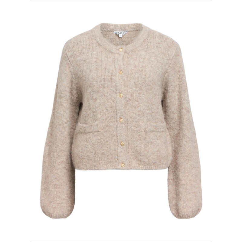 OBJECT Kardigán OBJSaggia béžová melírovaná 65679005