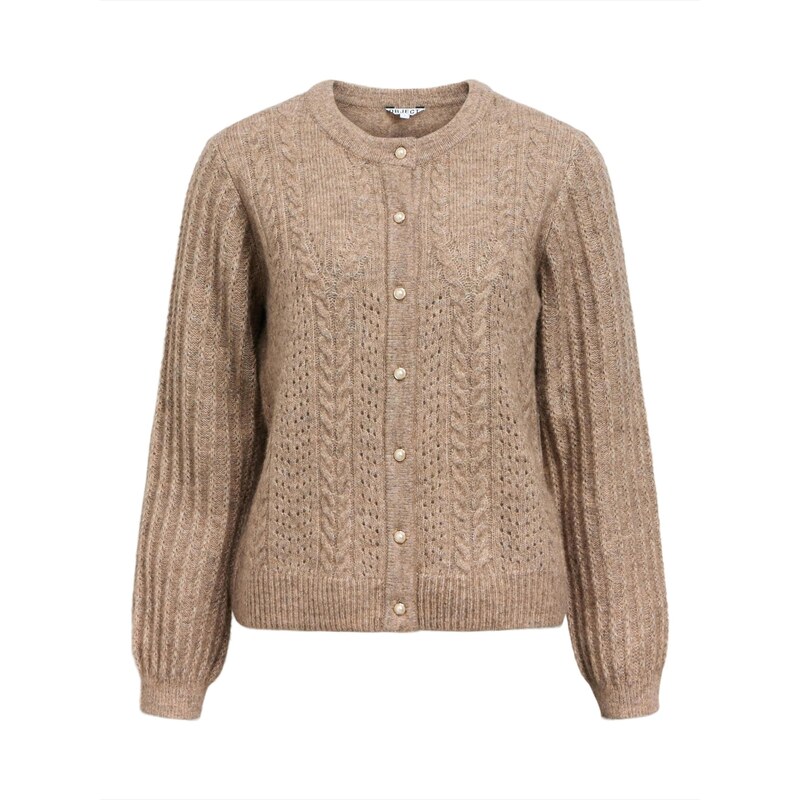 OBJECT Kardigán OBJFlora béžová melírovaná 65662008