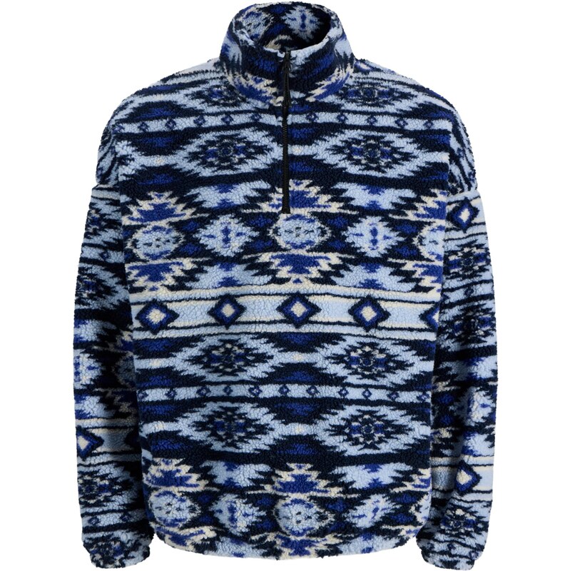JACK & JONES Sveter JOREDDIE modrá / tmavomodrá / nebesky modrá 65662413