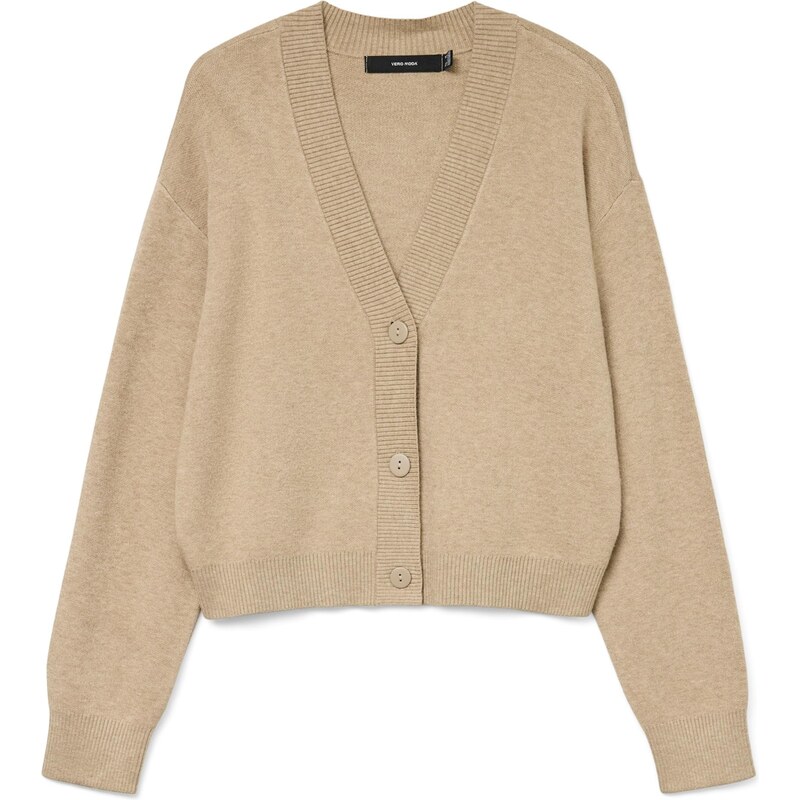 VERO MODA Kardigán VMGOLD ART piesková 65707779