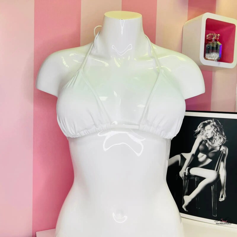 Victorias Secret Čierny Teeny Triangle Bikini Top pre Štýlový Plážový 65202786