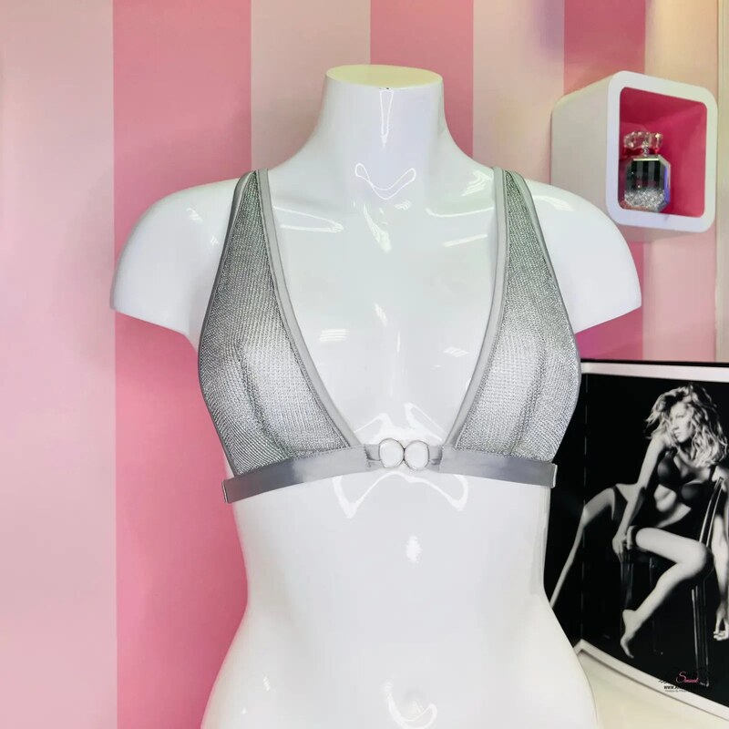 Victorias Secret Unlined Chainmail Triangle Brallete 65202698